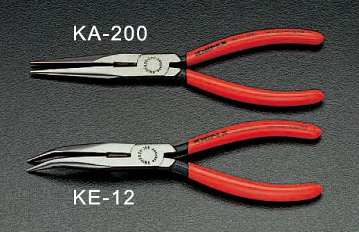 エスコ ESCO 200mm ラジオペンチ(ストレート/磨き) EA537KA-200 WO店 5,157円