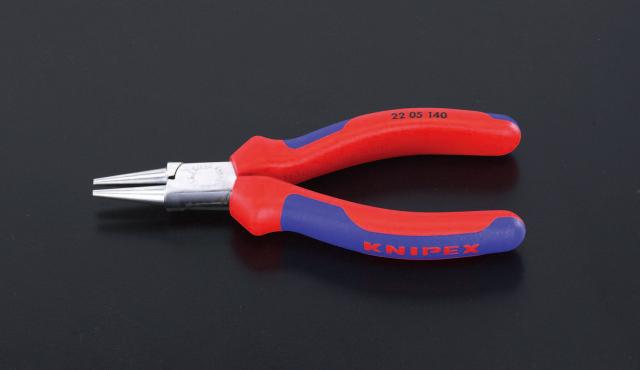 エスコ ESCO 160mm ラウンドノーズプライヤー(グリップ付/メッキ) EA537MB-22 WO店の通販は 5,806円