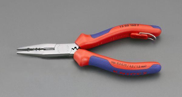 エスコ ESCO 160mm ラジオペンチ(穴付/圧着付) EA537PC-161 WO店 8,767円