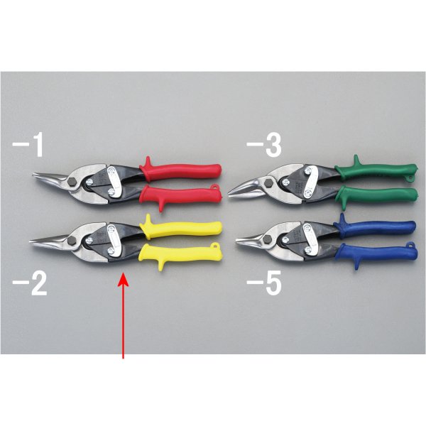 エスコ ESCO 250mm はさみ 鉄板用 左右兼用 EA544MA-2 WO店