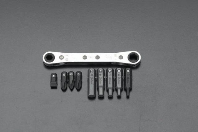エスコ ESCO 1/4"Hex ドライバービットセット ラチェット付 EA550KD WO店