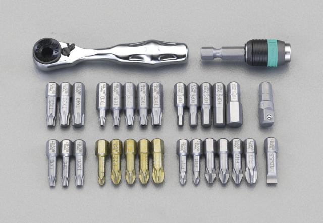 エスコ ESCO + Hex Torx ドライバービットセット ラチェット H付 EA562WA WO店 15,652円