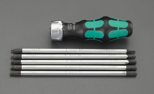 エスコ ESCO [Hexagon]ドライバー(差替え･ラチェット式) EA564AR-2 WO店