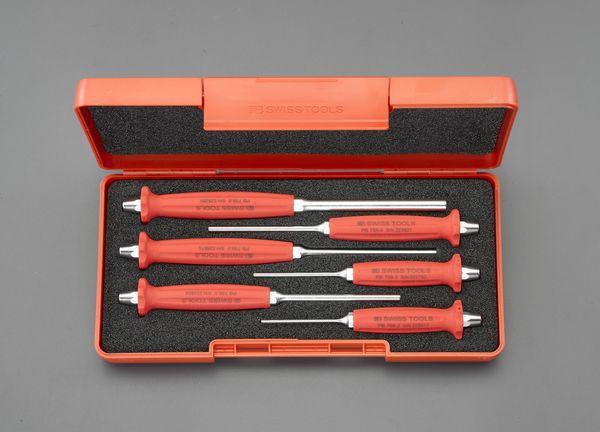 エスコ ESCO 2.0-8.0mm/6本組 平行ピンポンチ(グリップ付) EA572AF WO店の通販は