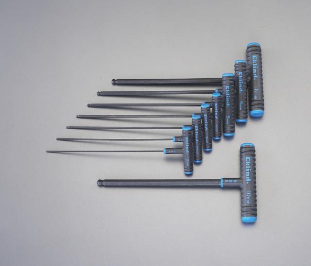 エスコ ESCO 2.0-10 mm T型レンチセット(Ball-Hexagon) EA573BR WO店