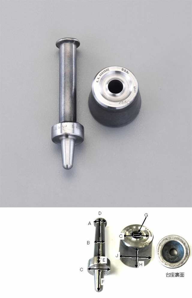 エスコ ESCO 19mm ハトメ用パンチ EA576LD-19 WO店