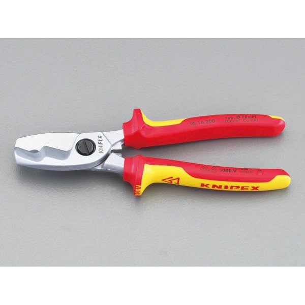 エスコ ESCO 20mm/200mm 絶縁ケーブルカッター(グリップ付/メッキ) EA585KA-20 WO店の通販は