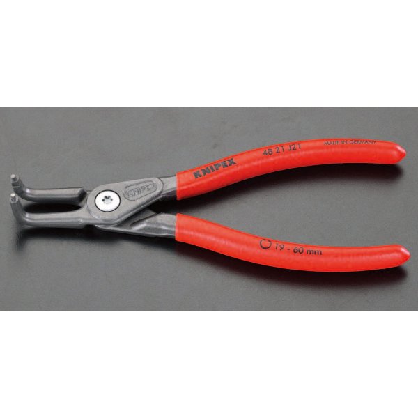 エスコ ESCO 12 -25mm 穴用スナップリングプライヤ-/90° WO店