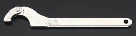 エスコ ESCO 35- 60mm 自在フックレンチ(メッキ付) EA613XB-12 WO店