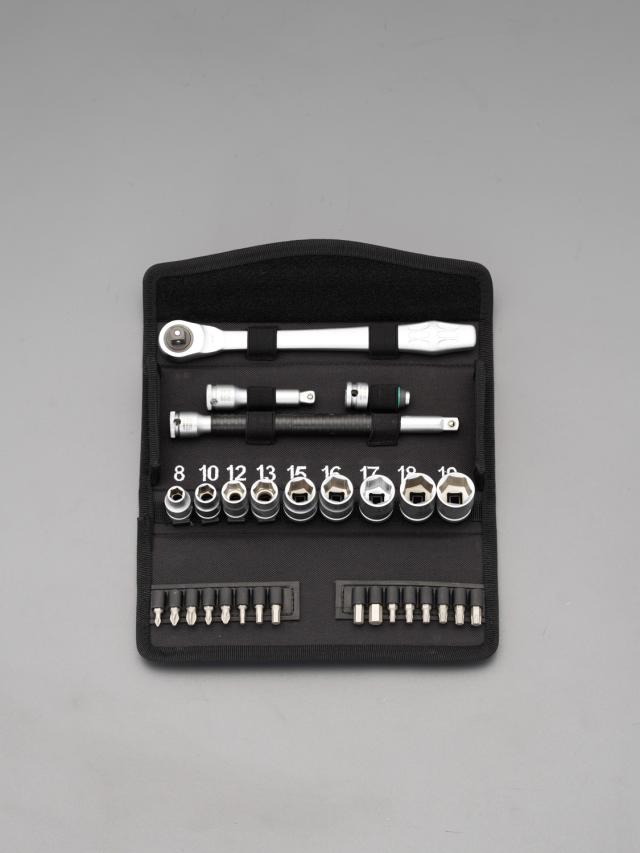 エスコ ESCO 3/8"DR ソケットレンチセット EA617AG-132 WO店の通販は 23,392円