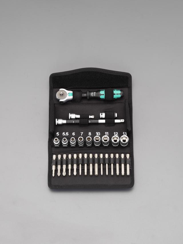 エスコ ESCO 1/4"DR ソケットレンチセット(ZYKLOP) EA617AH-210 WO店 26,501円