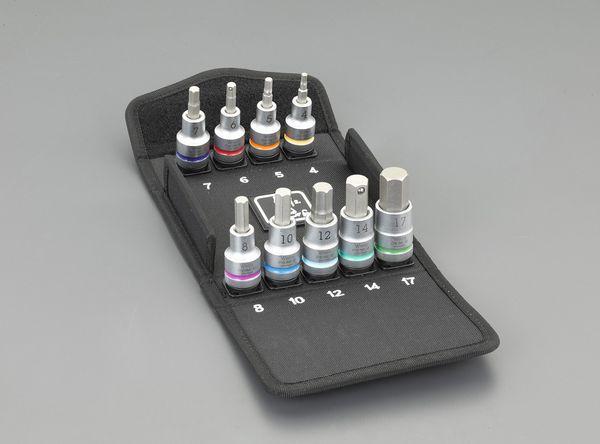 エスコ ESCO 1/2"sq 4-17mm [Hex]ビットソケット(ホールド機能付 EA617AM-600 WO店