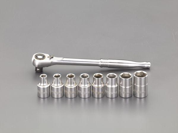 エスコ ESCO 1/2"sq ステンレスソケットレンチセット EA617CC-30 WO店