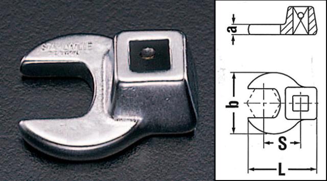 エスコ ESCO 3/8"sqx1-9/16" CROW-FOOT スパナ EA617YS-118 WO店