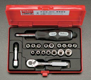 エスコ ESCO 1/4"sq ソケットレンチセット EA618-10 WO店
