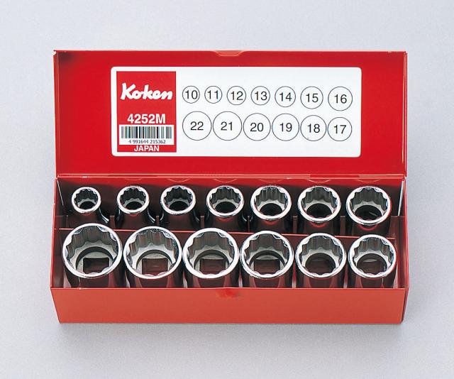 エスコ ESCO 1/2"sq ソケットセット EA618C-17 WO店の通販は