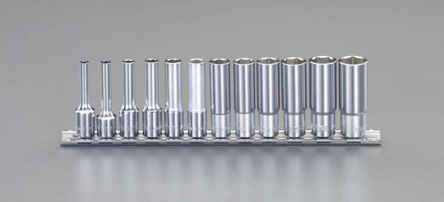 エスコ ESCO 1/4"sq ディープソケットセット EA618HL WO店の通販は