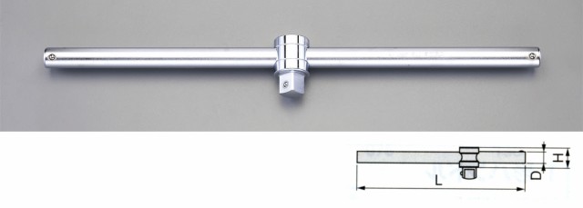 エスコ ESCO 1"sq T形スライドハンドル EA618ME-1 WO店の通販は