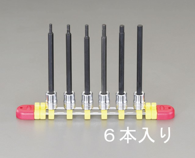 エスコ ESCO 1/4"sq ロングヘックスビットソケットセット EA618NT WO店の通販は