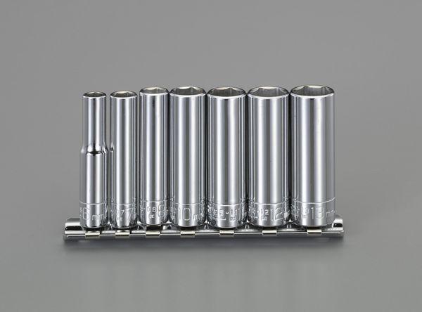 エスコ ESCO 1/4"sq ディープソケットセット EA618VB WO店