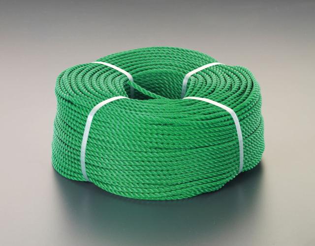 エスコ ESCO 8mmx200m ポリエチレンロープ(三つ打ち) EA628HA-8 WO店