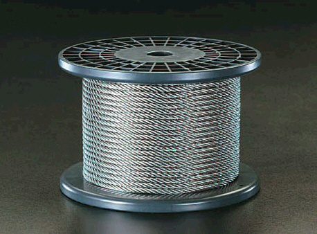 エスコ ESCO 6.0mmx50m/ 7x7 ワイヤーロープ(ステンレス製) EA628SC-56 WO店