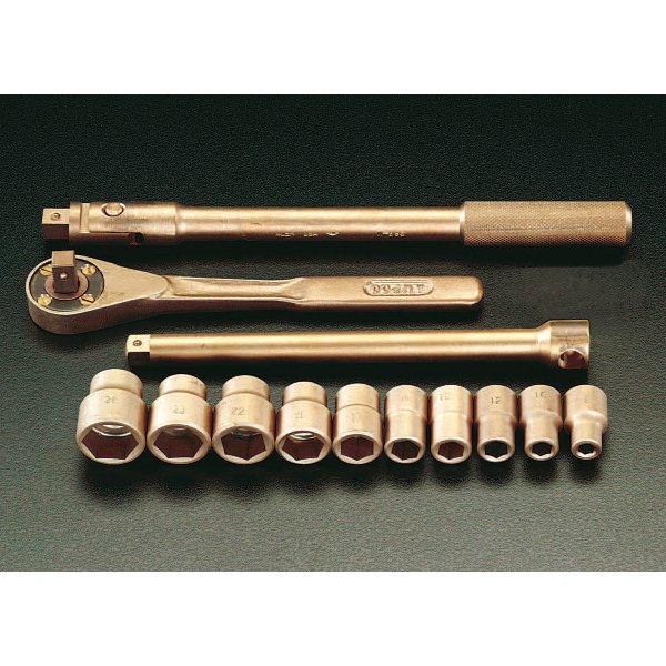 エスコ ESCO 1/2"sq ソケットレンチセット(ノンスパーキング) EA642LM WO店