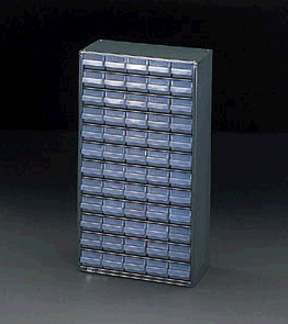 エスコ ESCO 307x150x555mm/5列12段 パーツキャビネツト EA661BA-1 WO店