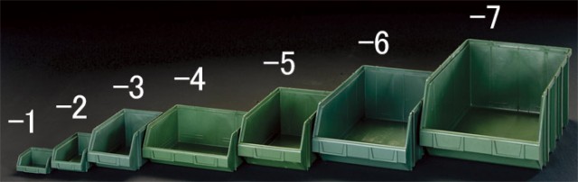 エスコ ESCO 385x580x250mm パーツトレー連結(重ね置型/緑) EA661CM-7 WO店の通販は