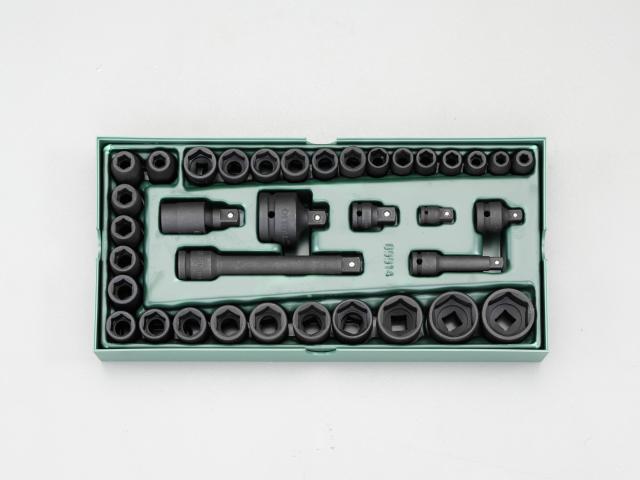 エスコ ESCO 3/8" 1/2"sq インパクトソケットセット(トレー入り) EA687YA-8 WO店