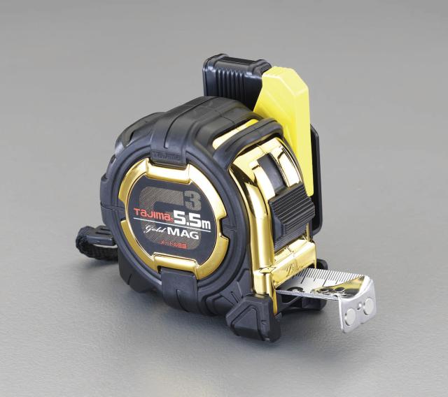 エスコ ESCO 27mmx5.5m メジャー(強力テープ/ホルダー付) EA720JN-255 WO店