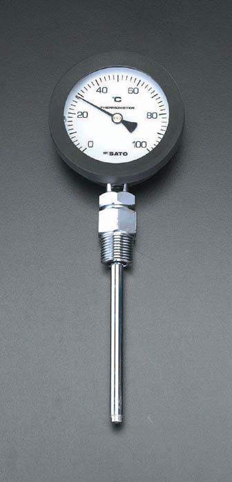 エスコ ESCO 0-100℃/100mm バイメタル式温度計 EA727AA-7 WO店