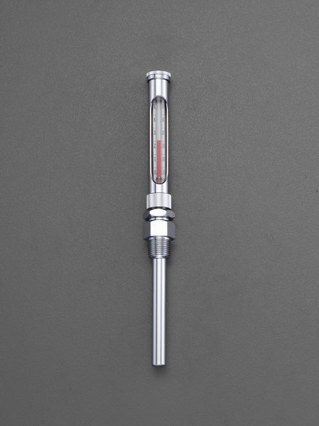エスコ ESCO 0-100℃/150mm 温度計 丸型保護枠付(直型) WO店の通販は
