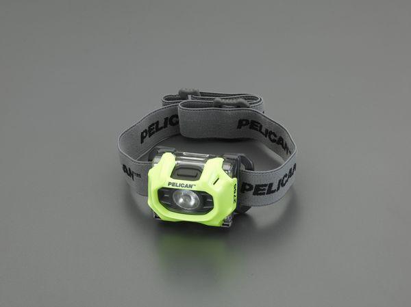 エスコ ESCO [単4x3本] ヘッドライト/LED(防爆構造/強･弱/黄) EA758WB-24 WO店