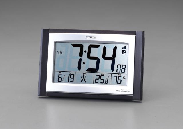 エスコ ESCO 157x240x40mm 電波 掛 置兼用時計 EA798CB-81 WO店