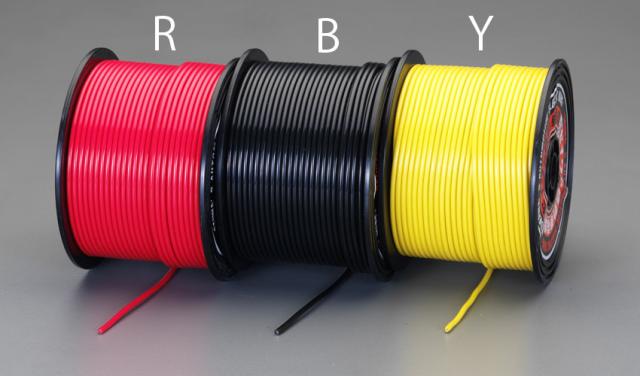 エスコ ESCO 0.85mm2 x100m 黄 自動車用コード EA812JY-72Y WO店の通販は