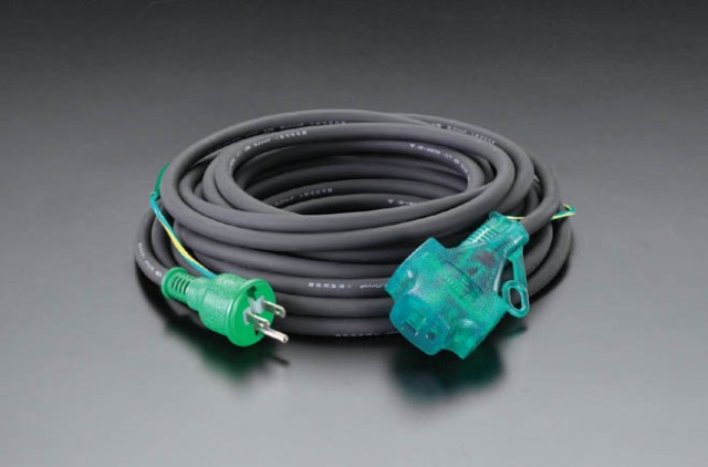 エスコ ESCO AC125V/15A/10m 延長コード アース付 EA815GA-21 WO店の通販は