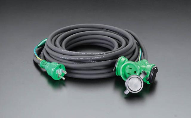 エスコ ESCO AC125V/15A/20m 延長コード 防雨型/アース付 EA815GA-32 WO店