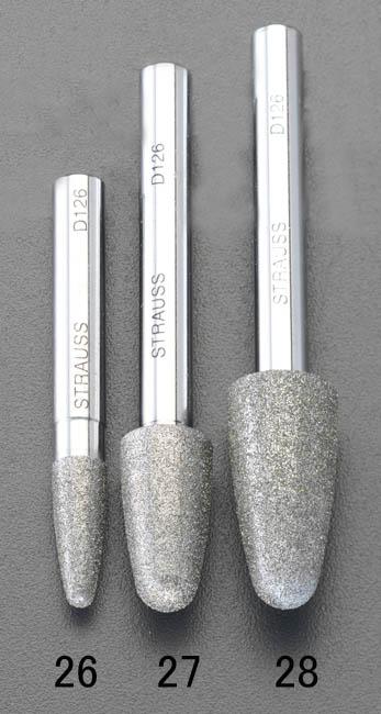 エスコ ESCO 12x25mm ダイヤモンドバー 6mm軸 EA819DL-28 WO店