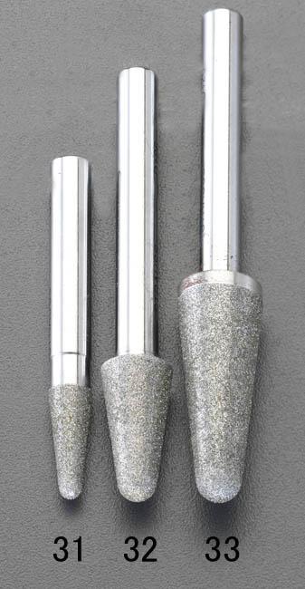 エスコ ESCO 12x30mm ダイヤモンドバー 6mm軸 EA819DL-33 WO店