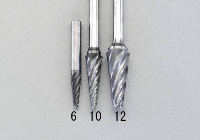 エスコ ESCO 12x30mm / 6mm軸 Coated 超硬バー アルミ用 EA819VX-12 WO店の通販は