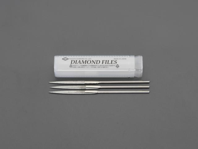 エスコ ESCO 140mm ダイヤモンドヤスリ 精密・半丸/3粒度・3本組 EA826NG WO店