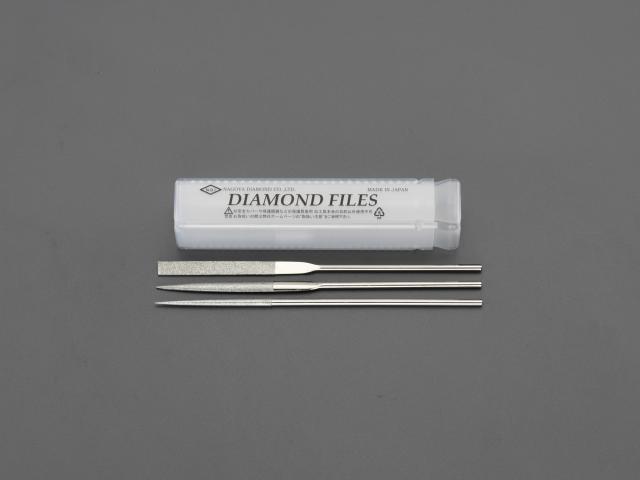 エスコ ESCO 215mm/#200 ダイヤモンドやすり 3種・3本組 EA826SE-20 WO店