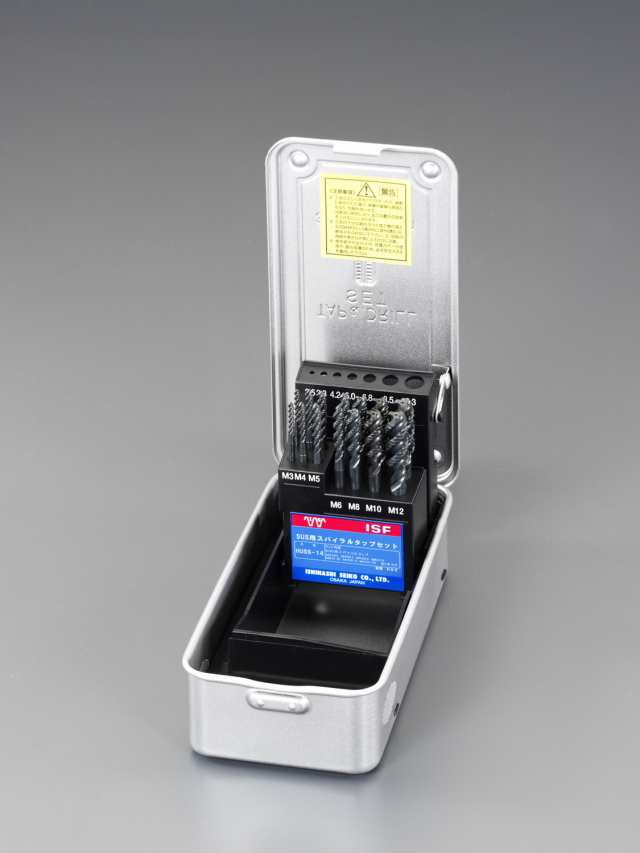 エスコ ESCO M3-M12 スパイラルタップセット SUS用 EA829DS-6 WO店の通販は