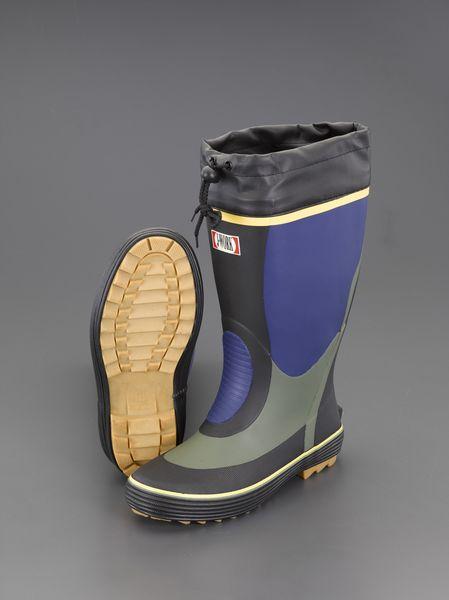 エスコ ESCO 25.0cm 長靴(天然ゴム･ネイビー) EA910LL-25A WO店