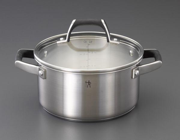 エスコ ESCO 240mm/6.0L 両手鍋(ステンレス製) EA913VM-29B WO店