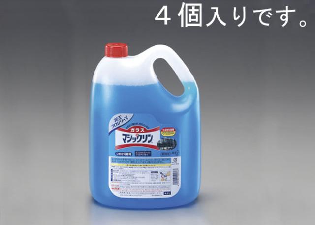 エスコ ESCO 4.5Lx4個 ガラスクリーナー EA922KD-8A WO店