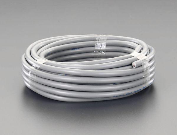 エスコ ESCO 300V/7A/50m ビニールキャブタイヤケーブル (2芯/灰) EA940AH-105 WO店の通販は