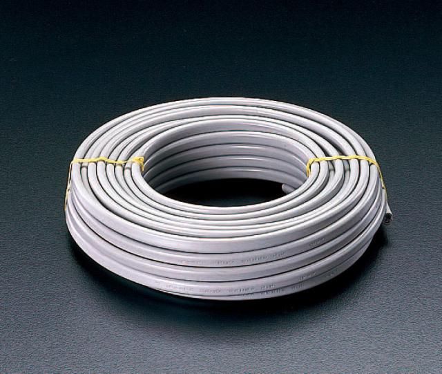エスコ ESCO 600V/18A/ 50m ＶＡ有線テレビ 2心/薄墨色 EA940AV-3 WO店