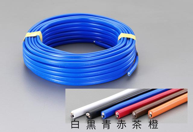 エスコ ESCO 600V/18A/ 50m ＶＡケーブル 2心/青 EA940AV-403 WO店
